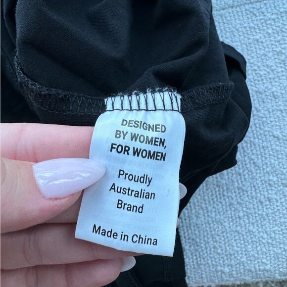 Angel Maternity Tiered Mini Black Maternity Short Sleeve Dress Size Medium - Picture 9 of 11